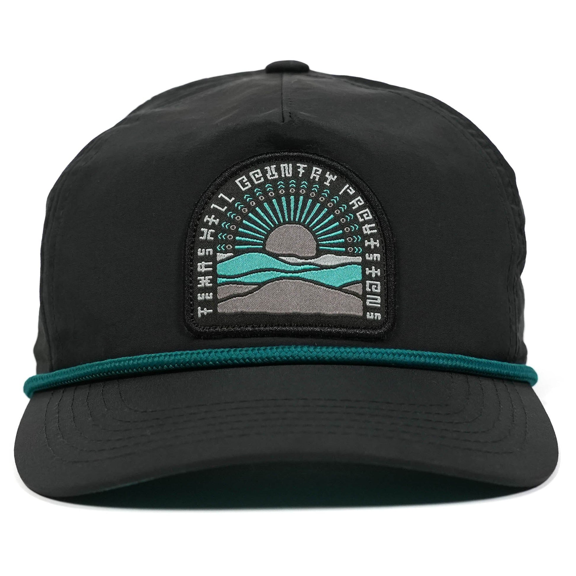 Eternal Sunshine Guadalupe Snapback Texas Hill Country Provisions Black Quick-Dry Nylon Mesh Flap