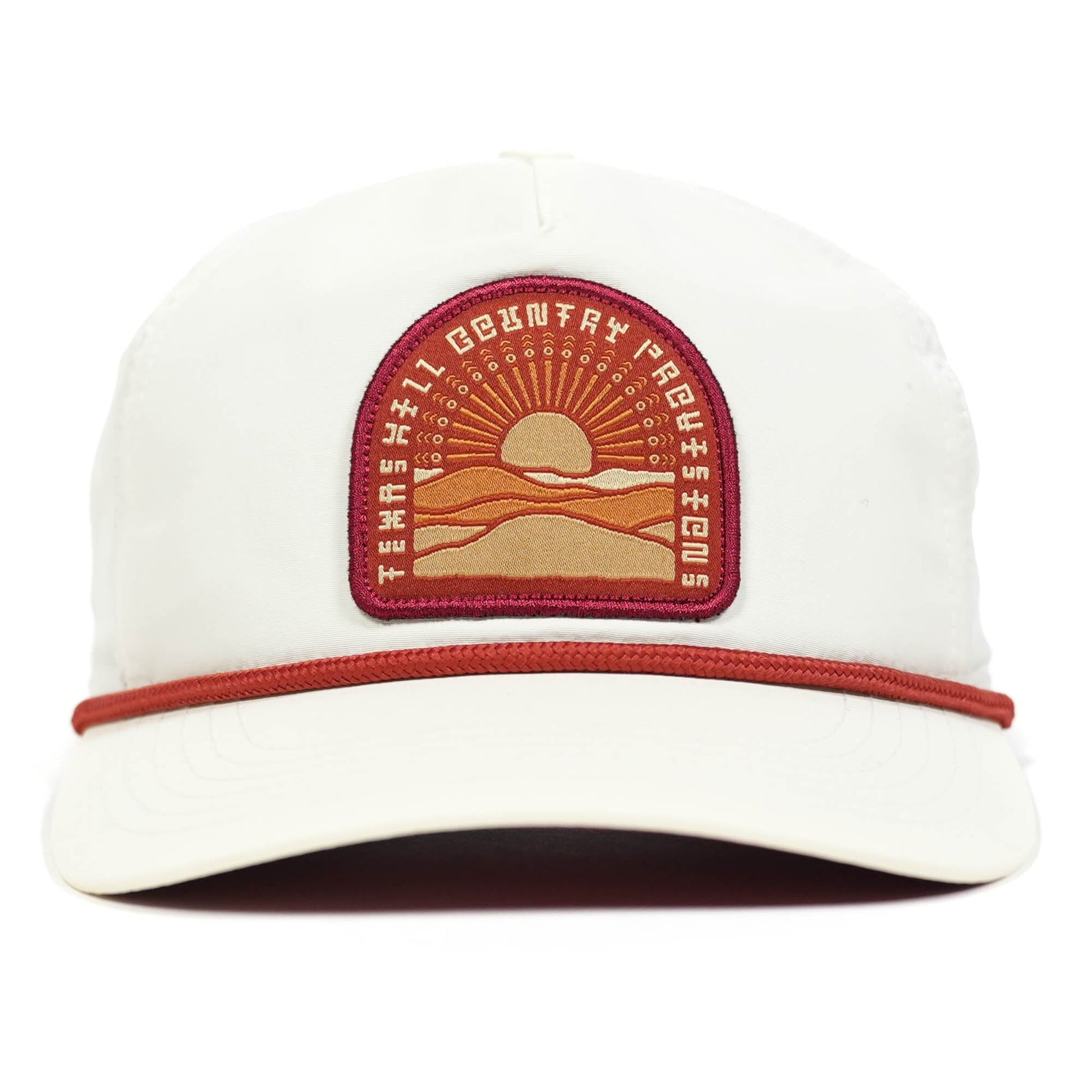 Eternal Sunshine Guadalupe Snapback Texas Hill Country Provisions Vintage White Quick-Dry Nylon Mesh Flap
