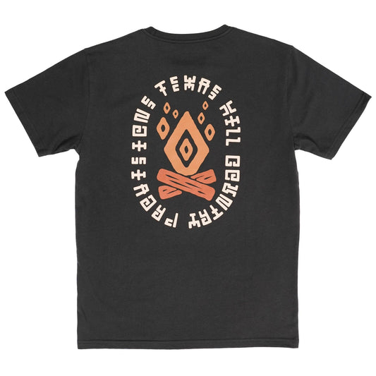 Fractal Fire Washed Cotton Texas Hill Country Provisions Vintage Black S