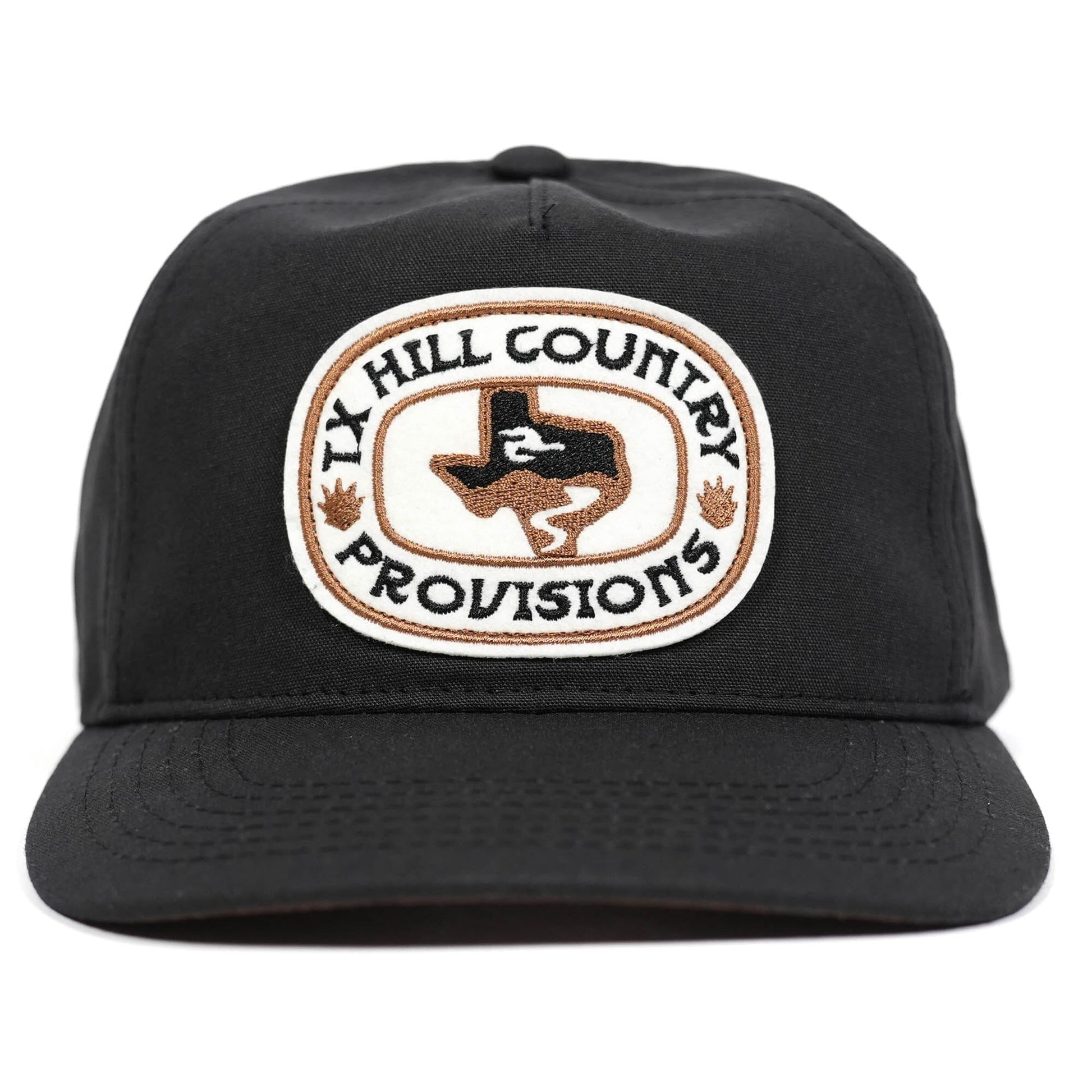Hill Country Buckle Ranch Hand Texas Hill Country Provisions Black Cotton Canvas Mesh Flap