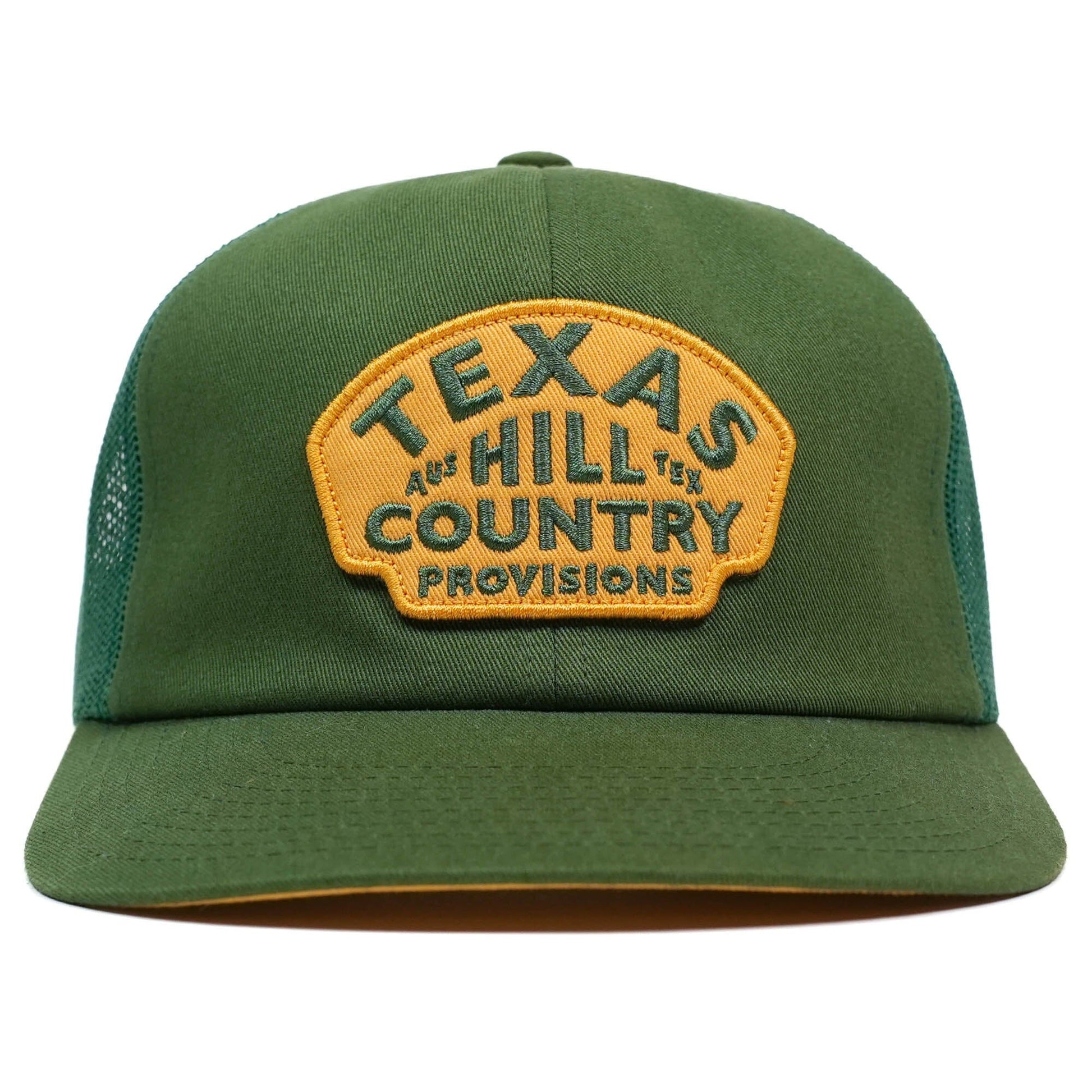 Hilltop Meshback Soft Trucker Texas Hill Country Provisions Green 60/40 Poly-Cotton Light Structure