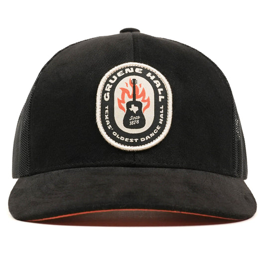 Hot Licks Meshback Firm Trucker Texas Hill Country Provisions Black Brushed Cotton Twill Firm Structure