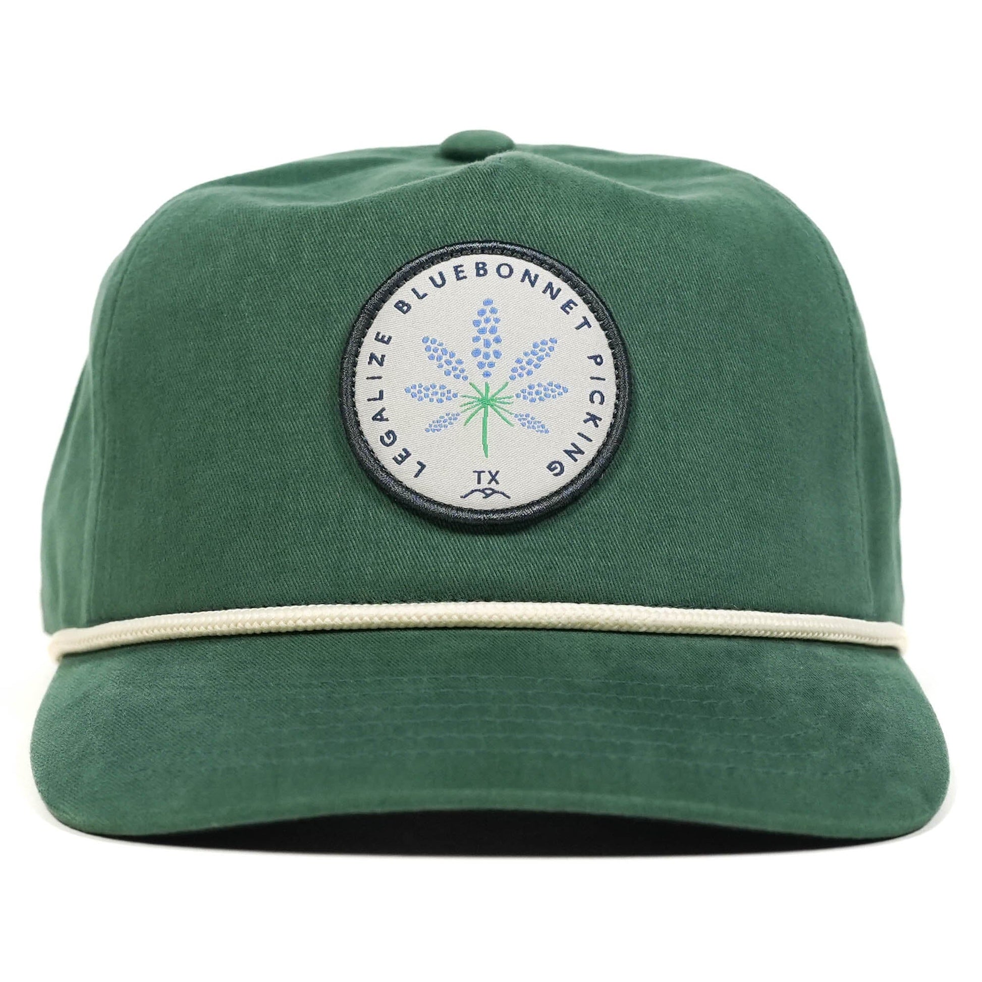 Legalize Texas Guadalupe Snapback Texas Hill Country Provisions Green Single Brushed Twill Unstructured