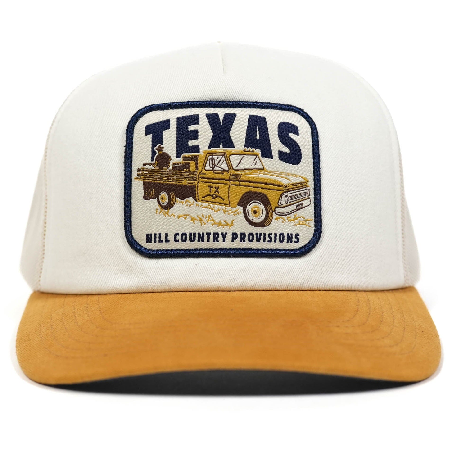 Pasture Party Cedar Chopper Texas Hill Country Provisions Gold/White Wide Rib Twill Plush Foam