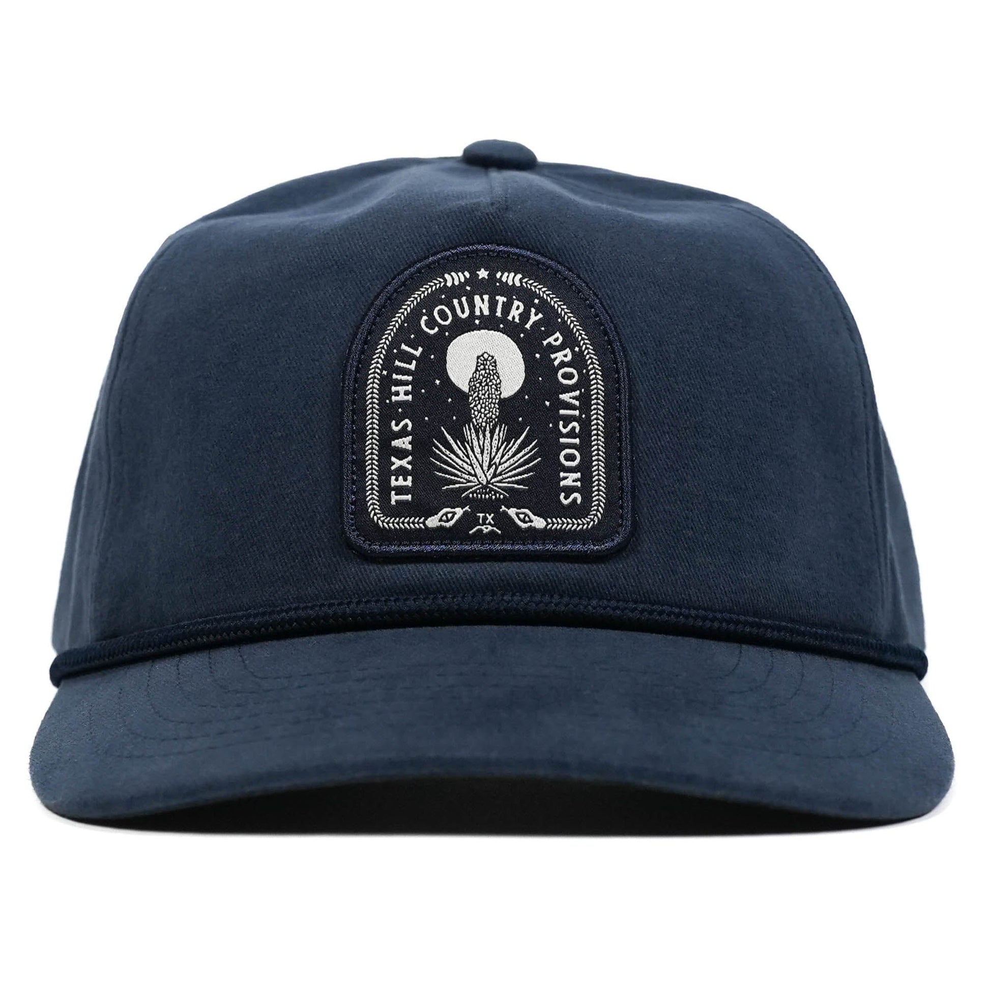 Sacred Ground Guadalupe Snapback Texas Hill Country Provisions Navy Double Brushed Twill Mesh Flap