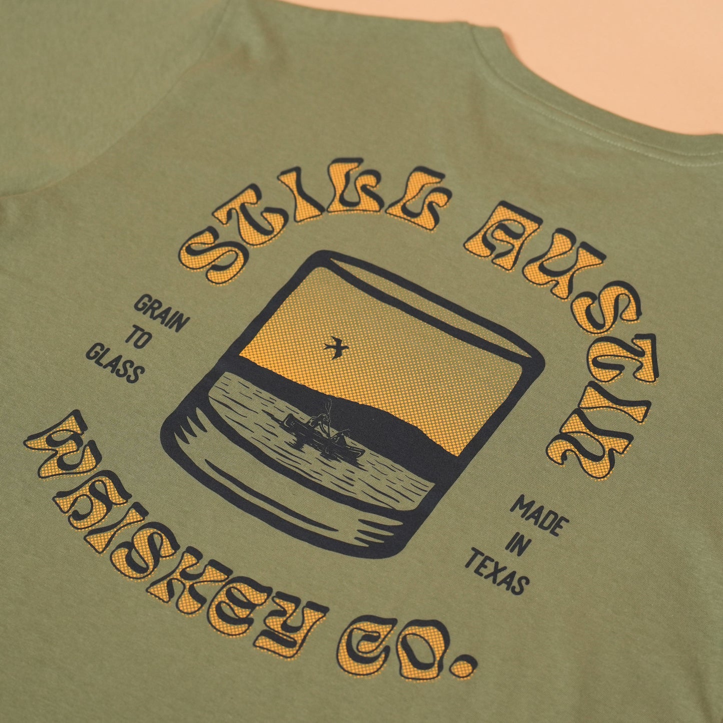 Whiskey River Feather Grass Tee Texas Hill Country Provisions
