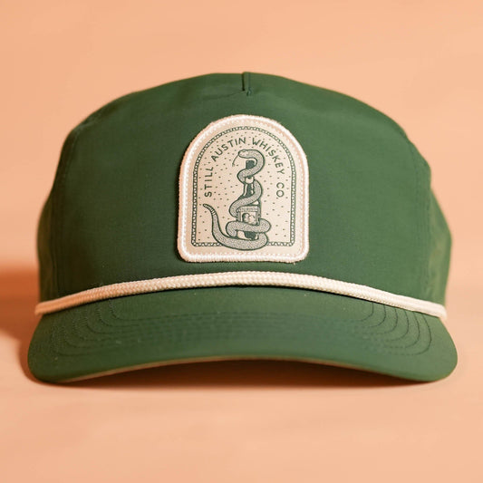 Beware of Snakes Guadalupe Snapback Texas Hill Country Provisions Emerald Green Quick-Dry Nylon Mesh Flap