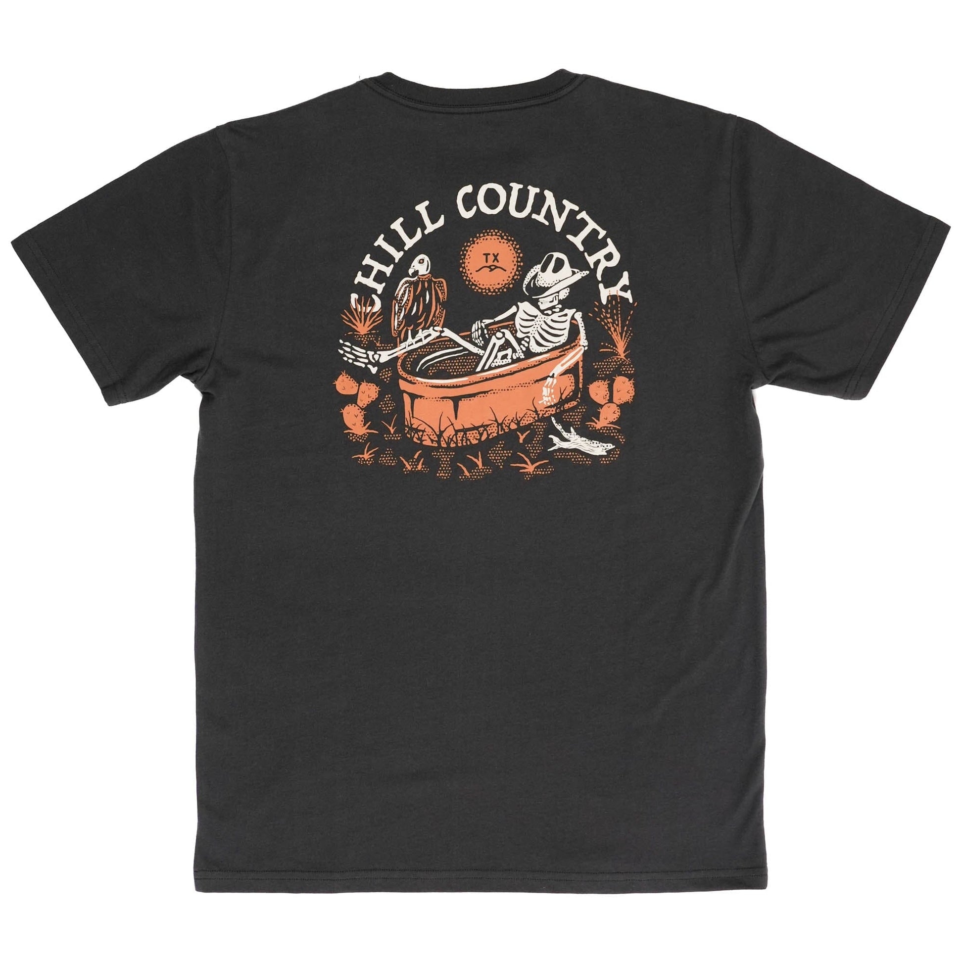 Bone Chillin' Washed Cotton Texas Hill Country Provisions Vintage Black S 