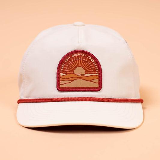 Eternal Sunshine Guadalupe Snapback Texas Hill Country Provisions Vintage White Quick-Dry Nylon Mesh Flap