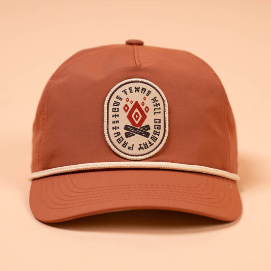 Fractal Fire Guadalupe Snapback Texas Hill Country Provisions Texas Orange Quick-Dry Nylon Mesh Flap