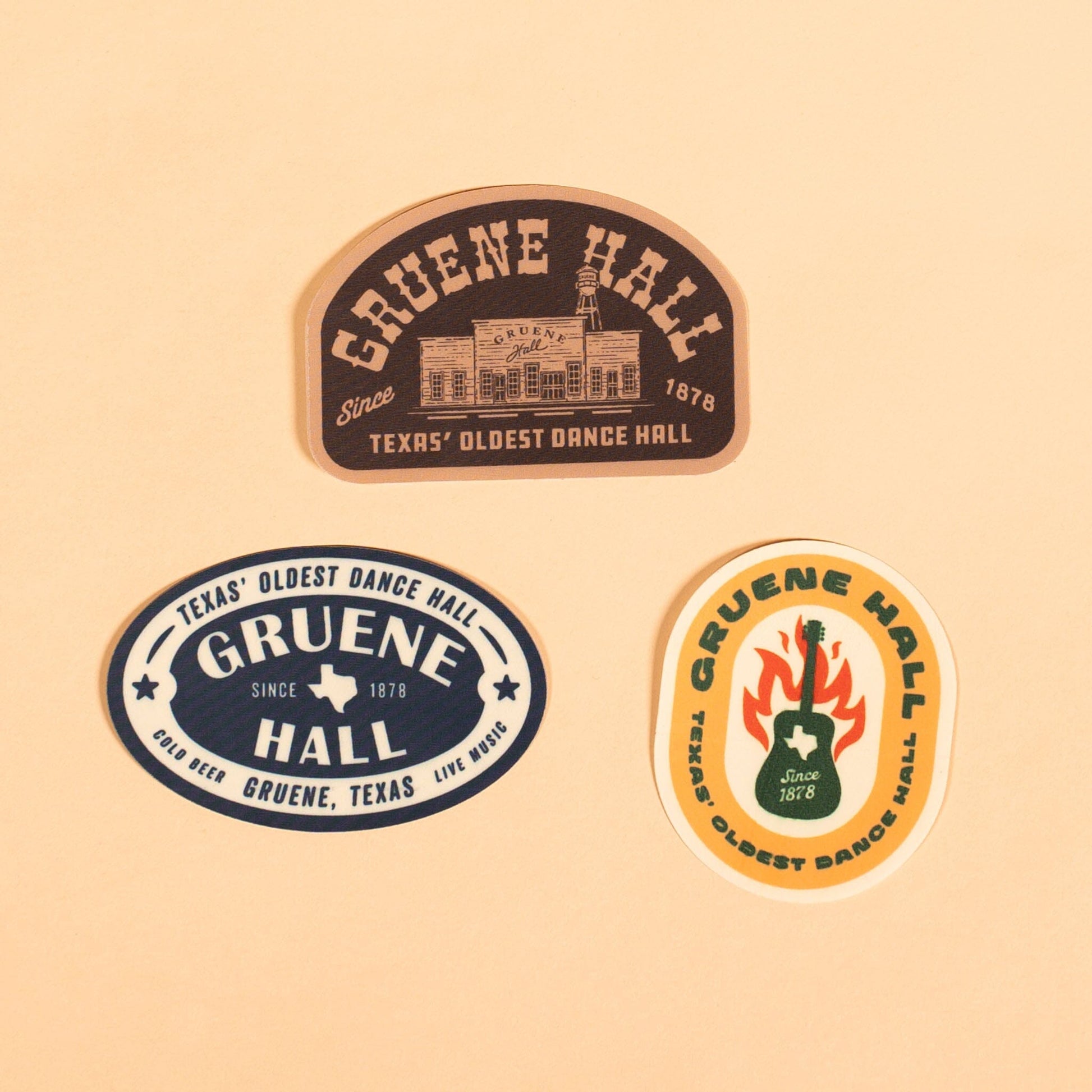 Gruene Hall Sticker Pack Nylon Sticker Texas Hill Country Provisions 