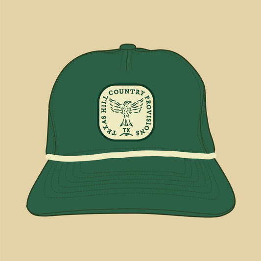 Higher Calling Guadalupe Snapback Texas Hill Country Provisions Emerald Green Quick-Dry Nylon Mesh Flap