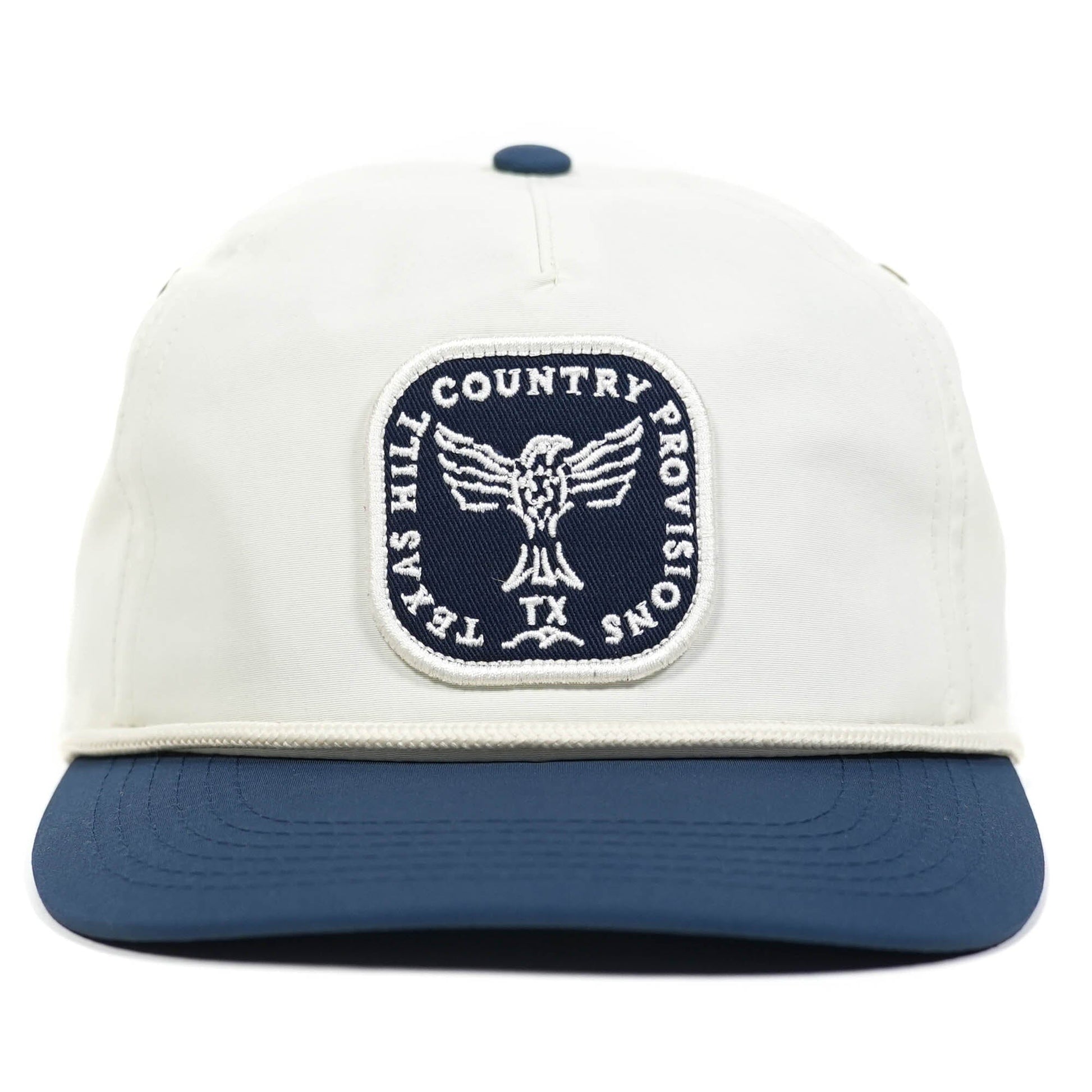 Higher Calling Guadalupe Snapback Texas Hill Country Provisions Navy/White Quick-Dry Nylon Mesh Flap