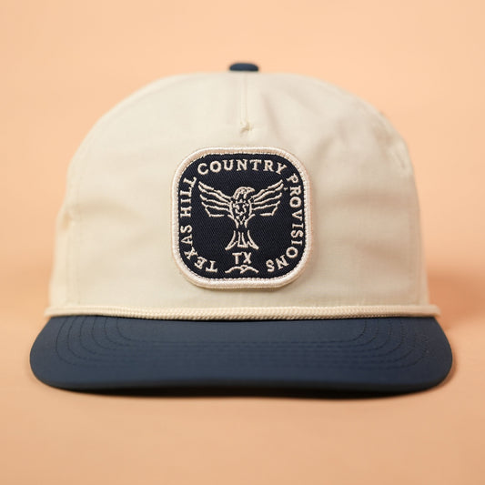 Higher Calling Guadalupe Snapback Texas Hill Country Provisions Navy/White Quick-Dry Nylon Mesh Flap