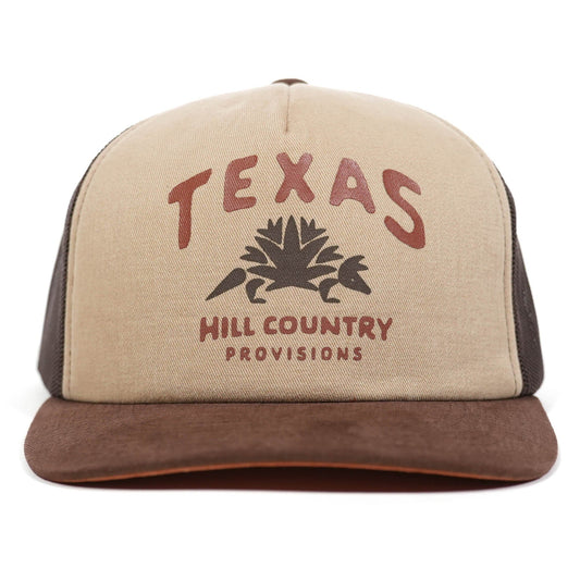 Hill Country Dillo Cedar Chopper Texas Hill Country Provisions Brown/Tan Wide Rib Twill Plush Foam