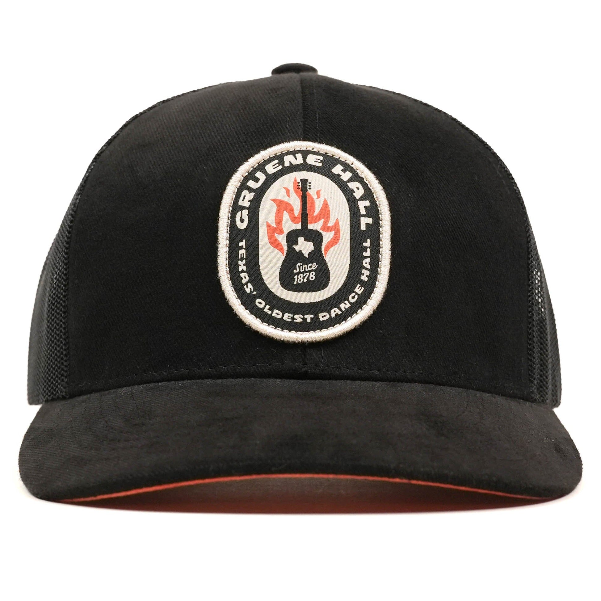 Hot Licks Meshback Firm Trucker Texas Hill Country Provisions Black Brushed Cotton Twill Firm Structure