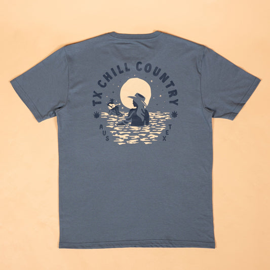 River Temptress Feather Grass Tee Texas Hill Country Provisions Faded Indigo S 