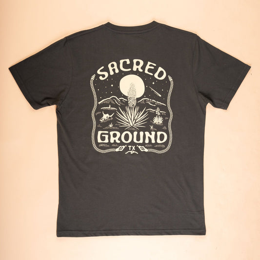 Sacred Ground Feather Grass Tee Texas Hill Country Provisions Vintage Black S 