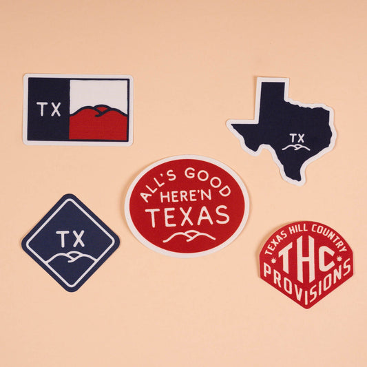 Sticker Pack V1 Nylon Sticker Texas Hill Country Provisions Weatherproof Nylon 