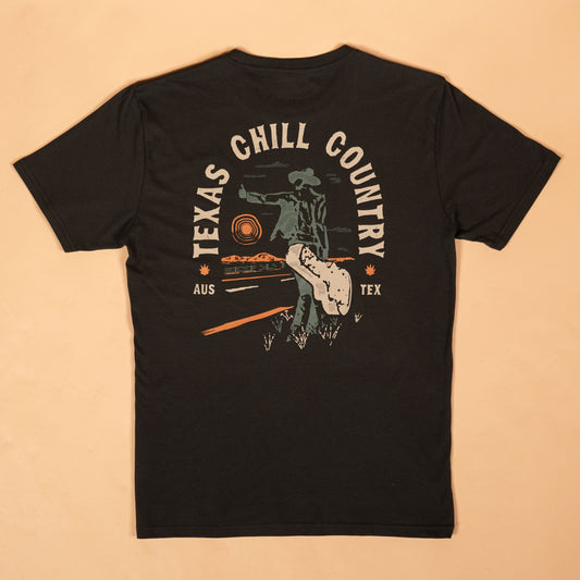 Texas Troubadour Feather Grass Tee Texas Hill Country Provisions Vintage Black S 