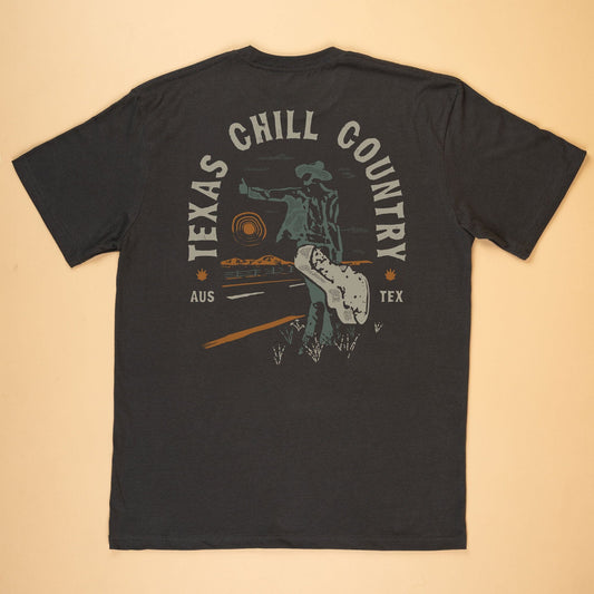 Texas Troubadour Feather Grass Tee Texas Hill Country Provisions Vintage Black S 