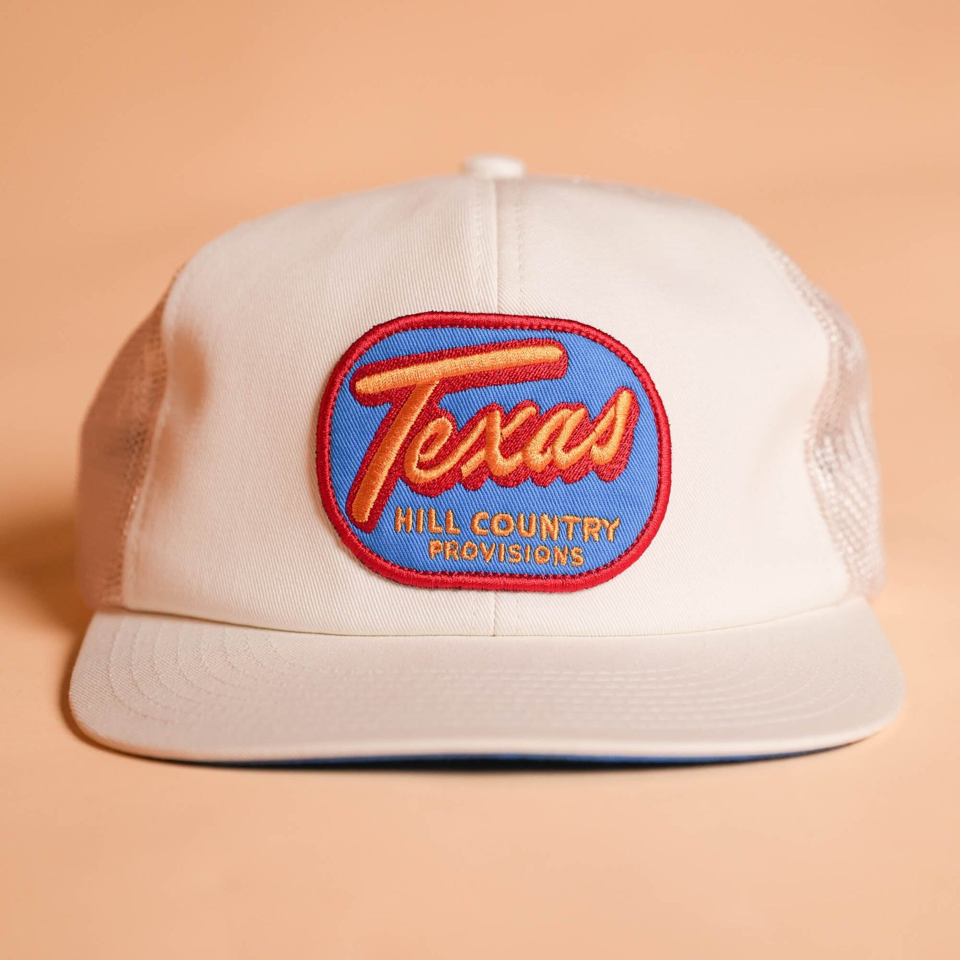 TX Retro Feed & Seed Texas Hill Country Provisions Vintage White Single Brushed Twill Unstructured