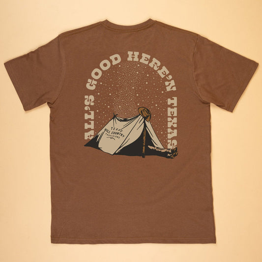 Under The Stars Feather Grass Tee Texas Hill Country Provisions Bison Brown S 