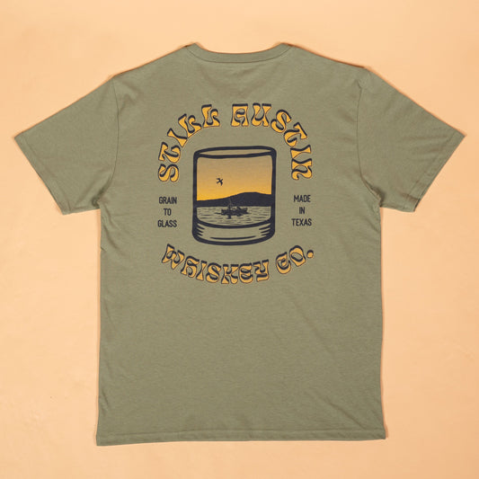 Whiskey River Feather Grass Tee Texas Hill Country Provisions Sage Green S 