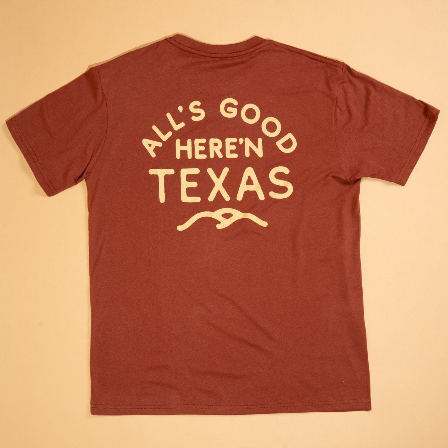 All's Good Feather Grass Tee Texas Hill Country Provisions Brick Red S 