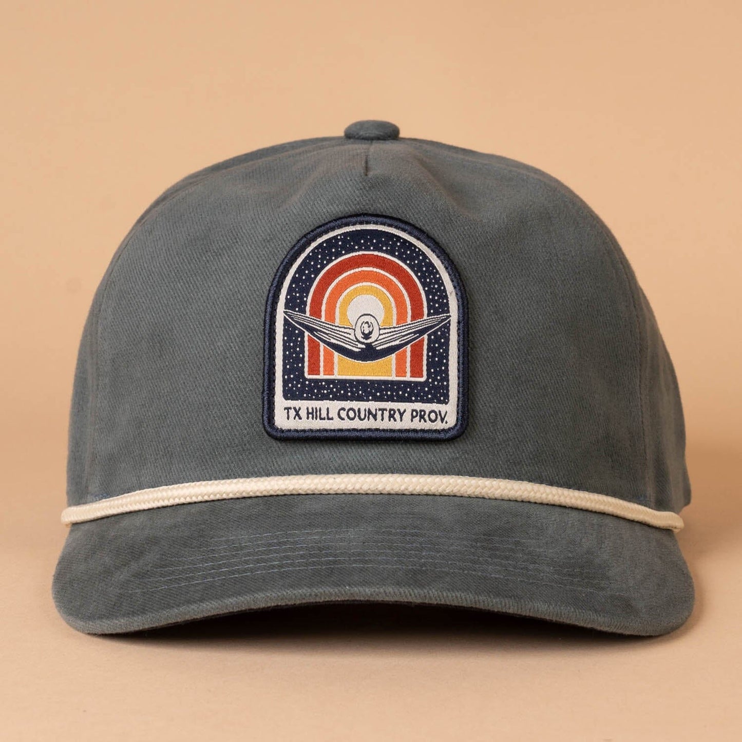 Cosmic Sunset Guadalupe Snapback Texas Hill Country Provisions Bluegrass Double Brushed Mesh Flap