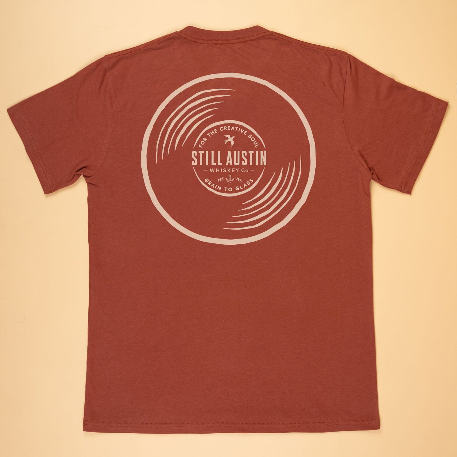 Creative Soul Feather Grass Tee Texas Hill Country Provisions Brick Red S 