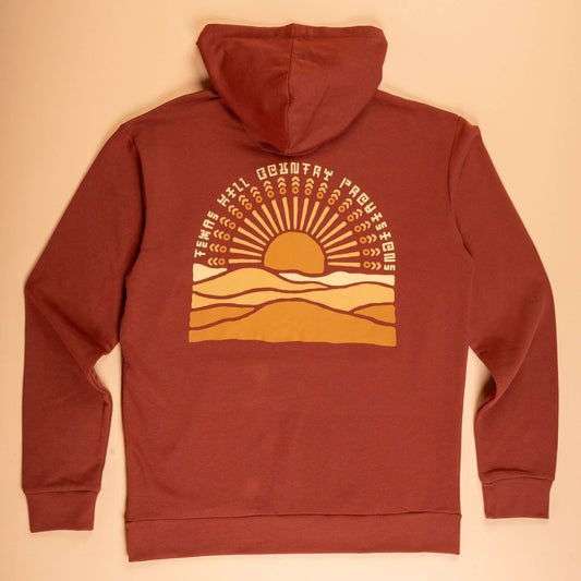 Eternal Sunshine Campfire Hoodie Texas Hill Country Provisions Brick Red S 