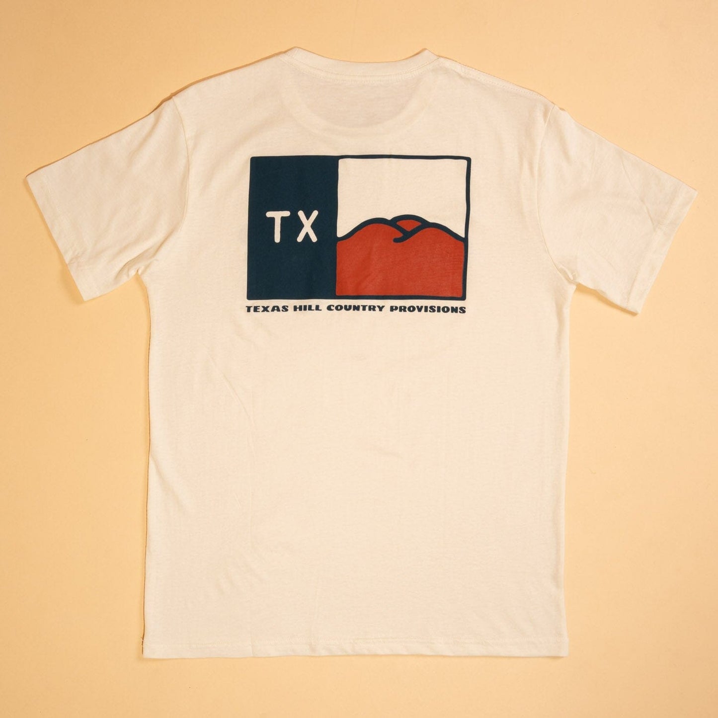 Hill Country Flag Feather Grass Tee Texas Hill Country Provisions Vintage White S 
