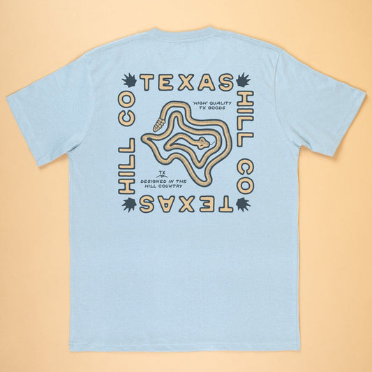 TX Rattler Feather Grass Tee Texas Hill Country Provisions Sky Blue S 